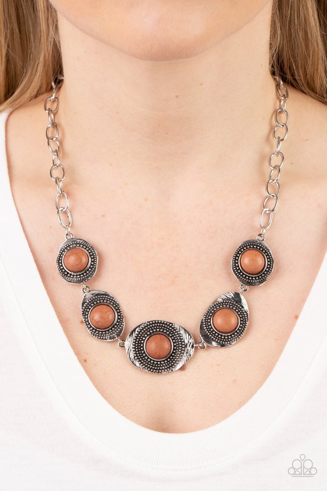 Homestead Harmony - Brown - Paparazzi Necklace Image