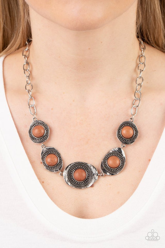 Homestead Harmony - Brown - Paparazzi Necklace Image