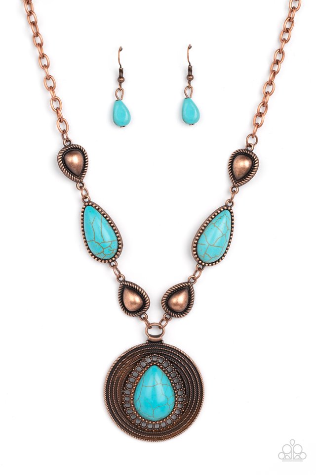 A Finishing Touch Jewelry Paparazzi Totem Trek - Copper Necklace