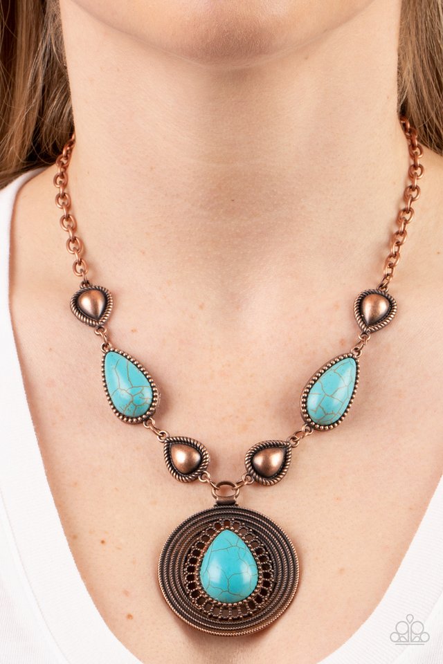 Saguaro Soul Trek - Copper - Paparazzi Necklace Image