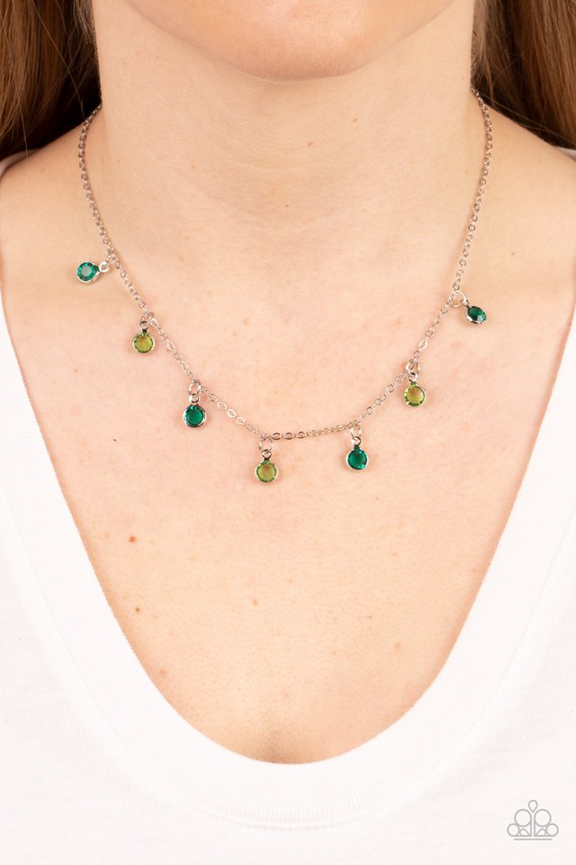 Carefree Charmer - Green - Paparazzi Necklace Image