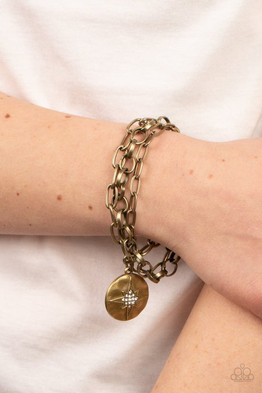 True North Twinkle - Brass - Paparazzi Bracelet Image