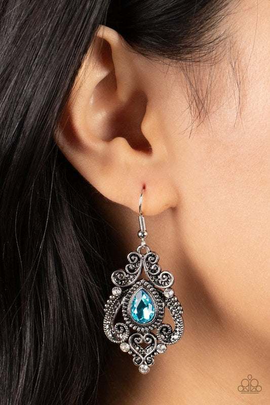 Palace Perfection - Blue - Paparazzi Earring Image