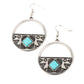 Sandstone Prairie - Blue - Paparazzi Earring Image