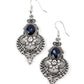 Castle Chateau - Blue - Paparazzi Earring Image