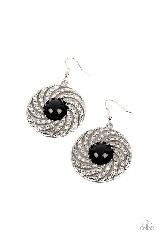 Vintage Vortex - Black - Paparazzi Earring Image