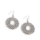 Vintage Vortex - White - Paparazzi Earring Image