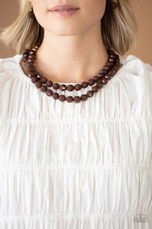Greco Getaway - Brown - Paparazzi Necklace Image
