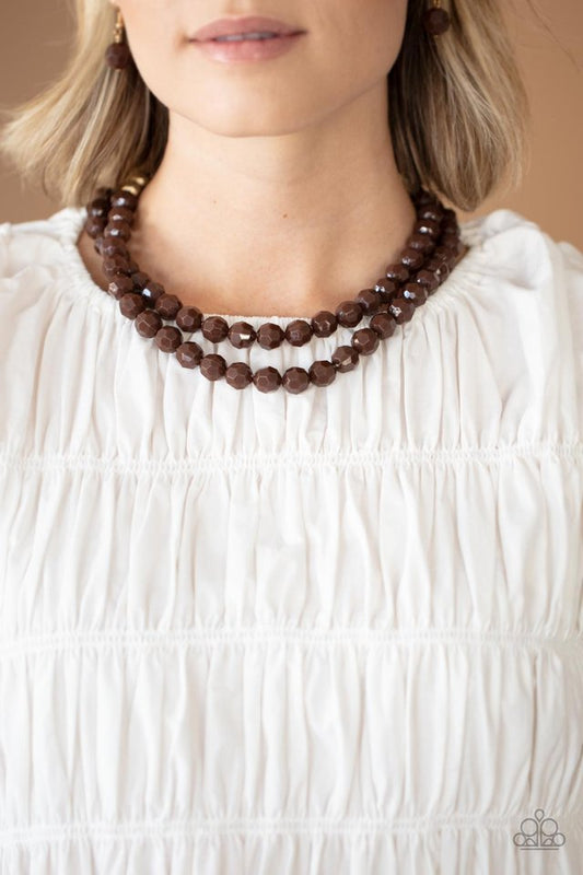 Greco Getaway - Brown - Paparazzi Necklace Image