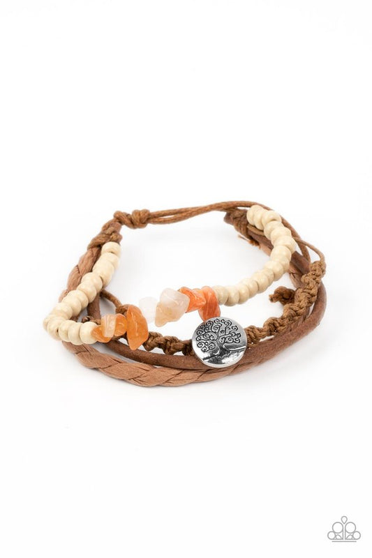 Treetop Trail Guide - Orange - Paparazzi Bracelet Image