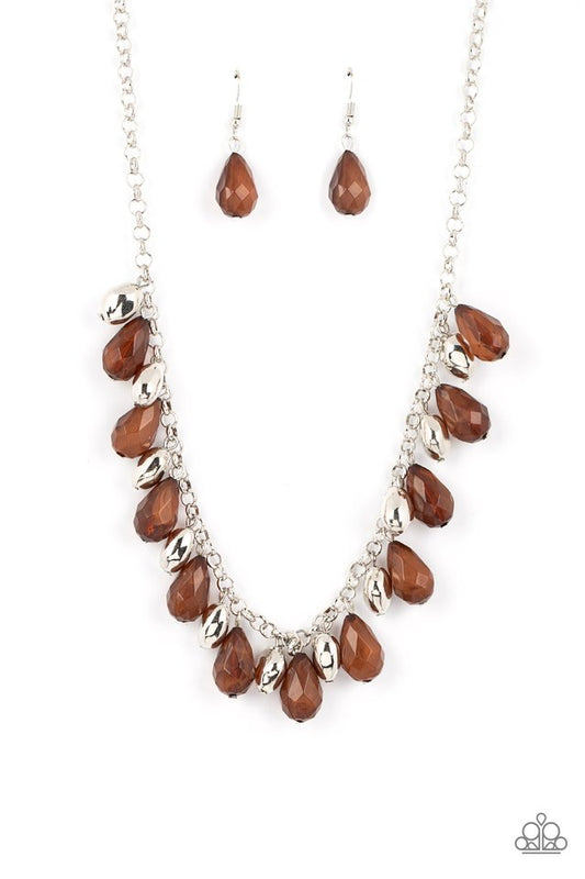 Summertime Tryst - Brown - Paparazzi Necklace Image