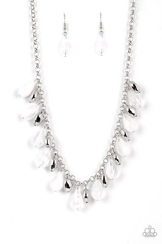 Summertime Tryst - White - Paparazzi Necklace Image