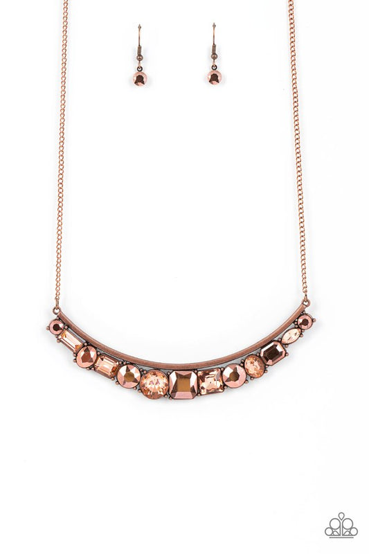 The Only SMOKE-SHOW in Town - Copper - Paparazzi Necklace Image