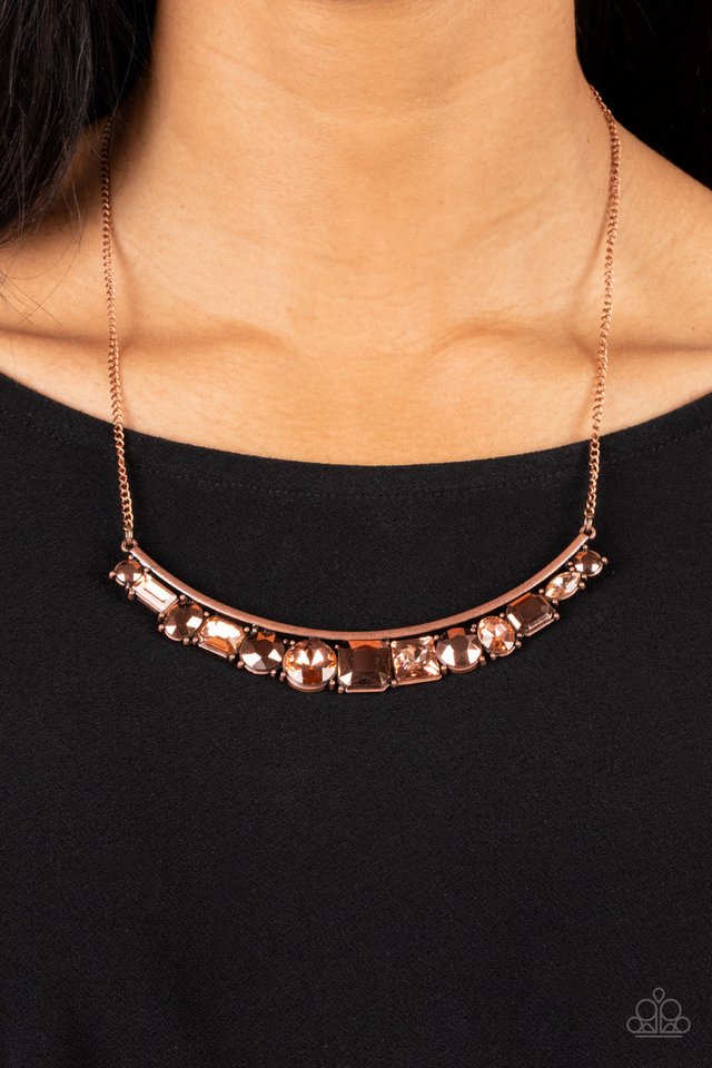 The Only SMOKE-SHOW in Town - Copper - Paparazzi Necklace Image