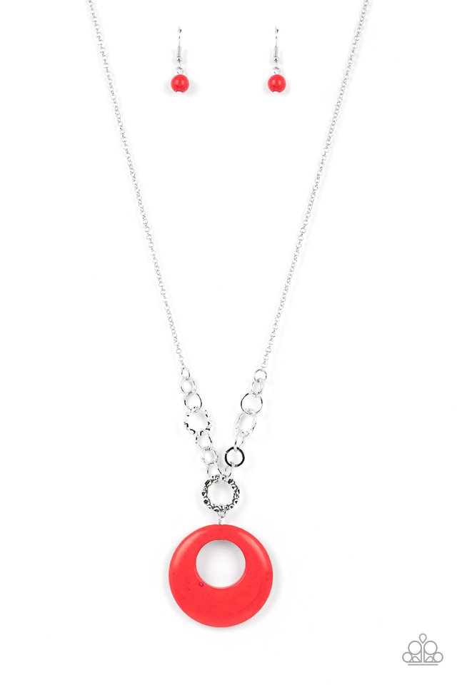 Hidden Dune - Red - Paparazzi Necklace Image