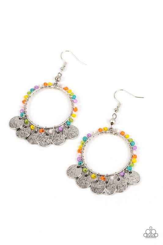 Bohemian Beach Blast - Multi - Paparazzi Earring Image