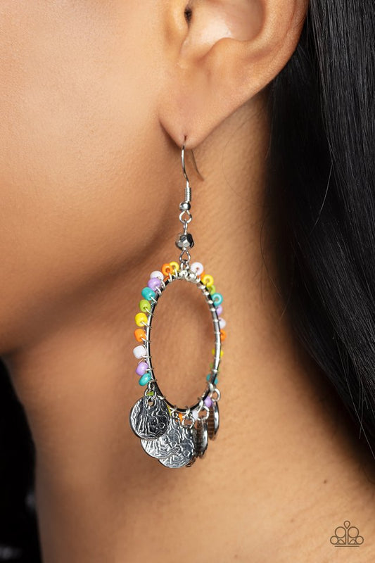 Bohemian Beach Blast - Multi - Paparazzi Earring Image