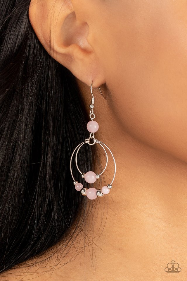 Eco Eden - Pink - Paparazzi Earring Image