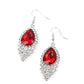 Glorious Glimmer - Red - Paparazzi Earring Image