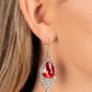 Glorious Glimmer - Red - Paparazzi Earring Image