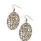 Secret Orchards - Brass - Paparazzi Earring Image