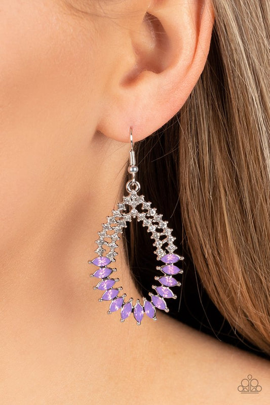 Lucid Luster - Purple - Paparazzi Earring Image