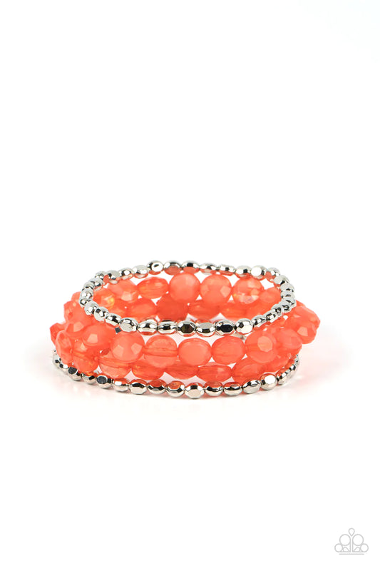 Pulsera Paparazzi ~ Seaside Siesta - Naranja