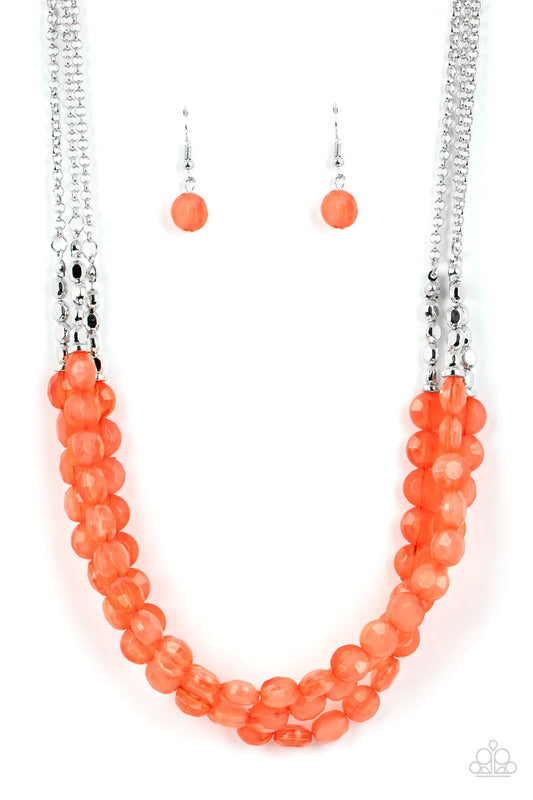 Paparazzi Necklace ~ Pacific Picnic - Orange