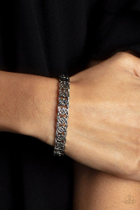 Some Serious Shimmer - Silver - Paparazzi Bracelet Image