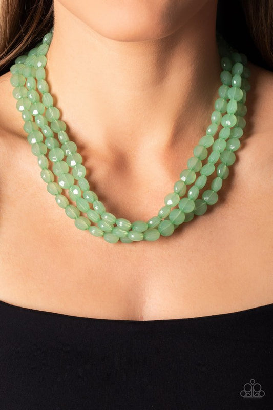 Boundless Bliss - Green - Paparazzi Necklace Image