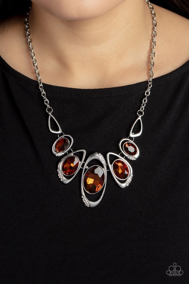 Hypnotic Twinkle - Brown - Paparazzi Necklace Image