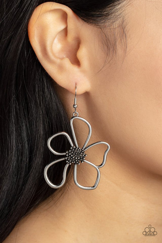 Wildflower Walkway - Silver - Paparazzi Earring Image
