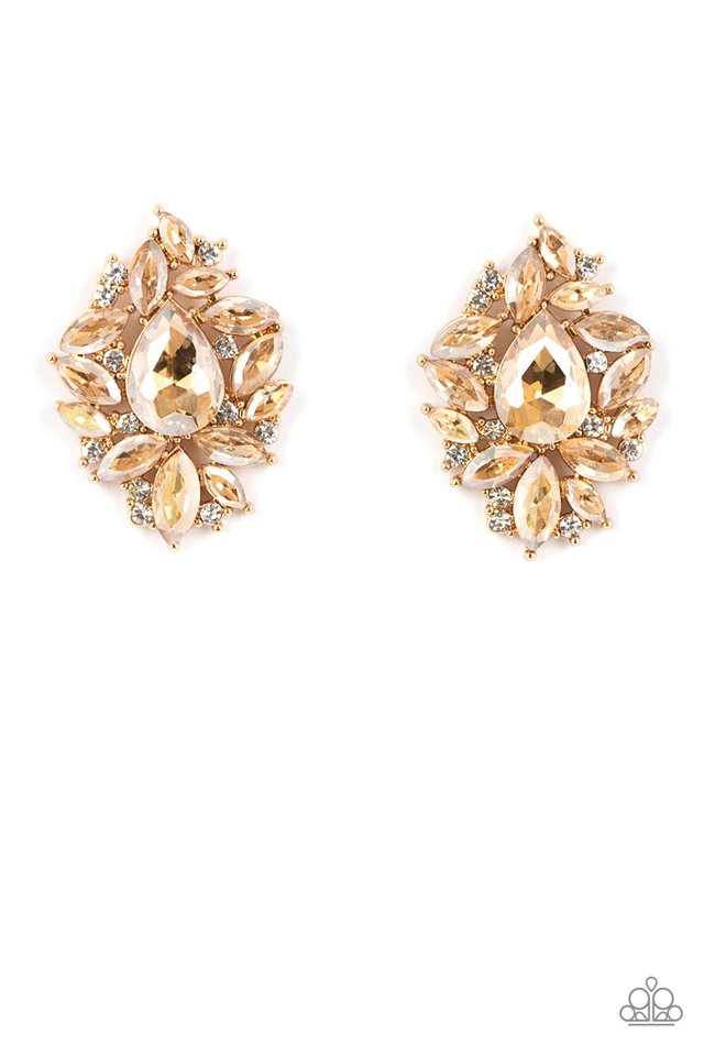 We All Scream for Ice QUEEN - Gold - Paparazzi Earring Image