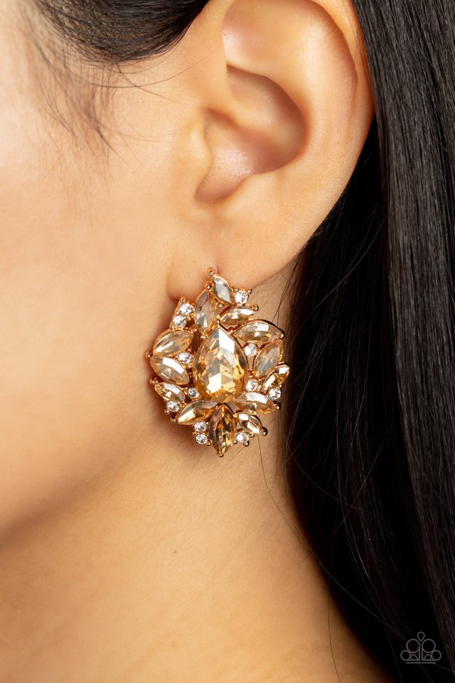 We All Scream for Ice QUEEN - Gold - Paparazzi Earring Image