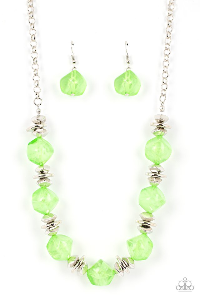 Island Ice - Green - Paparazzi Necklace Image