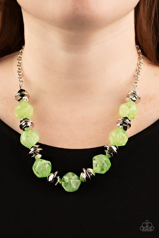 Island Ice - Green - Paparazzi Necklace Image