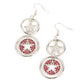 Liberty and SPARKLE for All - Red - Paparazzi Earring Image