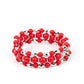 Colorfully Coiled - Red - Paparazzi Bracelet Image