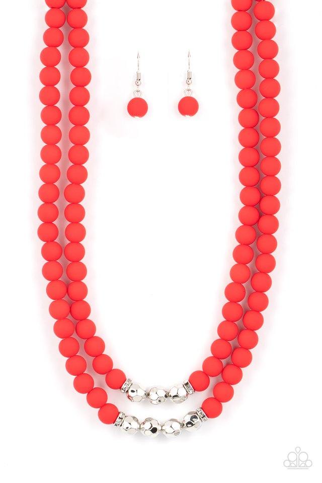 Summer Splash - Red - Paparazzi Necklace Image