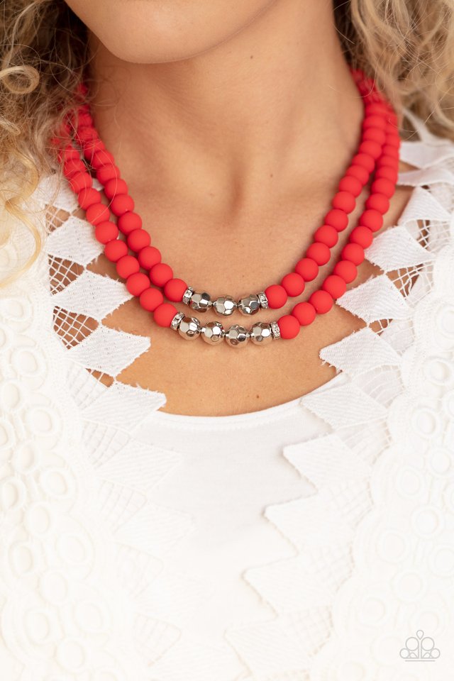 Summer Splash - Red - Paparazzi Necklace Image