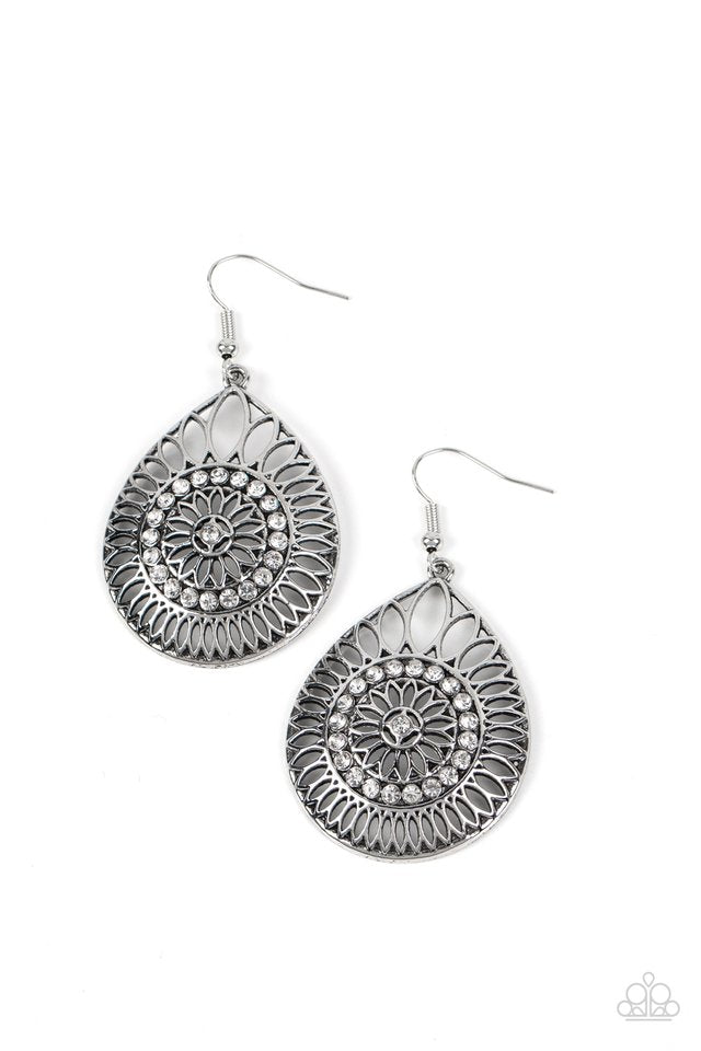 Summer Sojourn - White - Paparazzi Earring Image