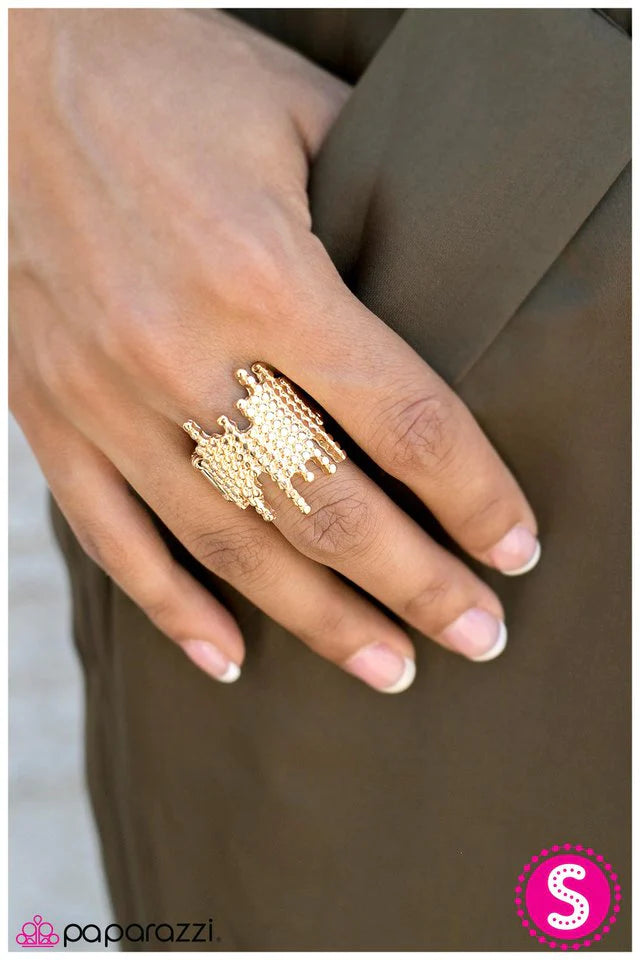 Paparazzi Ring ~ Shockwave - Gold