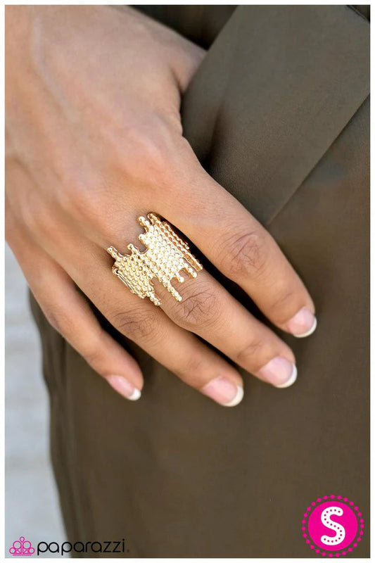 Anillo Paparazzi ~ Shockwave - Oro