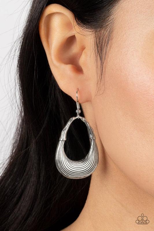 Terra Timber - Silver - Paparazzi Earring Image