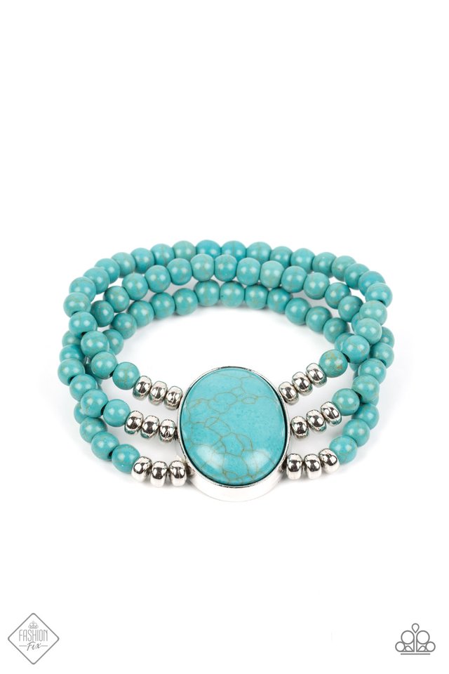 Stone Pools - Blue - Paparazzi Bracelet Image