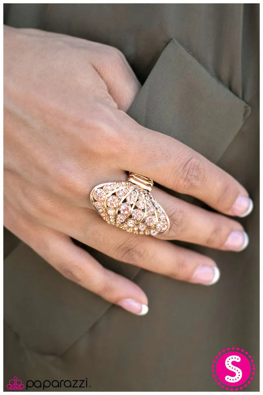 Paparazzi Ring ~ Breakfast At Tiffanys - Gold