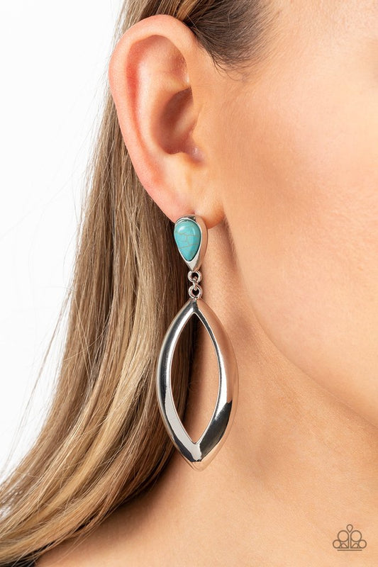 Artisan Anthem - Blue - Paparazzi Earring Image