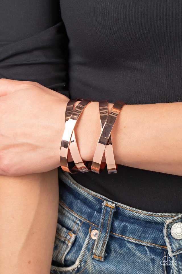 Industrial Imagination - Copper - Paparazzi Bracelet Image