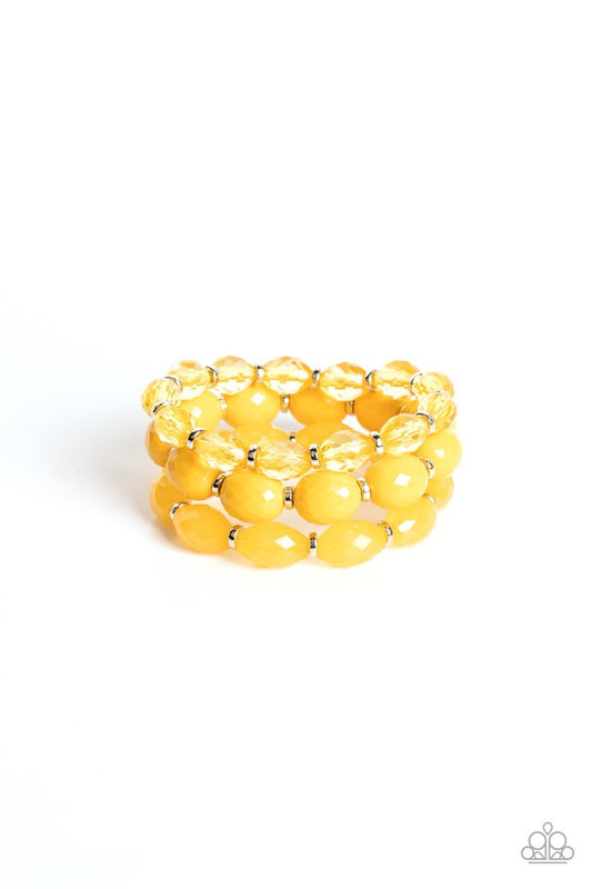 High Tide Hammock - Yellow - Paparazzi Bracelet Image