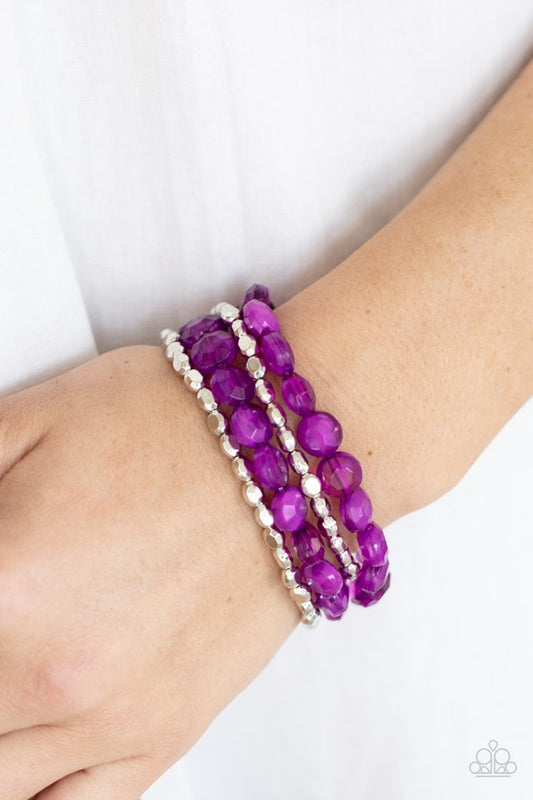 Seaside Siesta - Purple - Paparazzi Bracelet Image